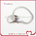 Stainless steel floating crystal bracelet